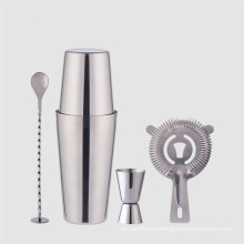 750ML Stainless Steel Cocktail Shaker Kit Boston Bar Tool With Jigger/Bar Spoon/Strainer